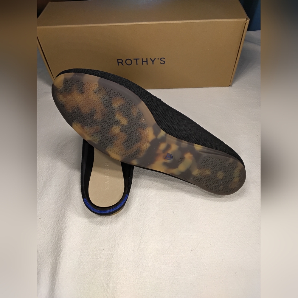 Rothys The Double Bit Loafer Mule in Black - Picture 3 of 4